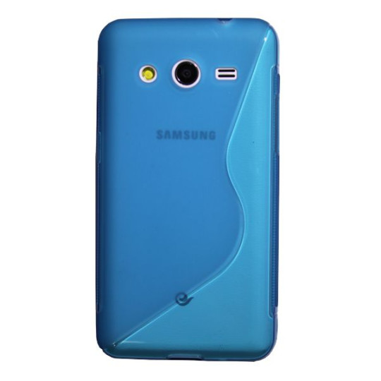 Samsung Galaxy Core 2 - Gumiran ovitek (TPU) - modro-prosojen SLine