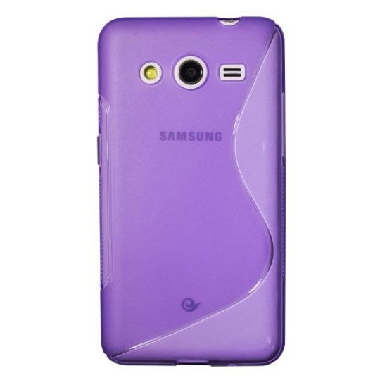 Samsung Galaxy Core 2 - Gumiran ovitek (TPU) - vijolično-prosojen SLine