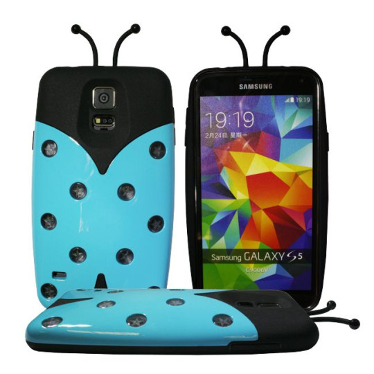 Samsung Galaxy S5/S5 Neo - Okrasni pokrovček (Pikapolonica) - moder