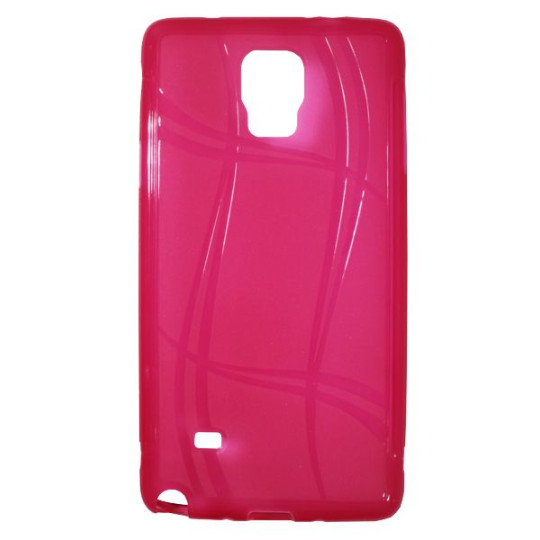 Samsung Galaxy Note 4 - Gumiran ovitek (TPU) - roza-prosojen WLine