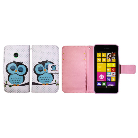 Nokia Lumia 530 - Preklopna torbica (WLGP) - Blue owl