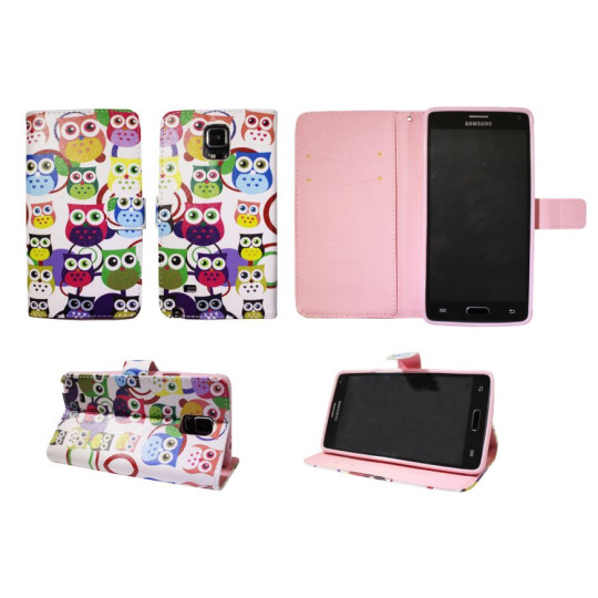 Samsung Galaxy Note 4 - Preklopna torbica (WLGP) - Colorfull owls