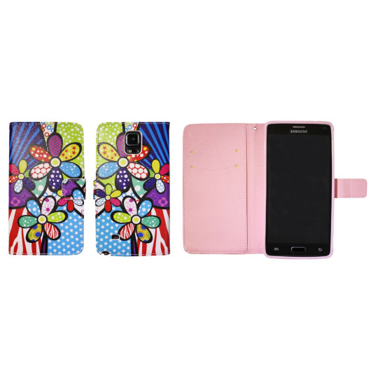 Samsung Galaxy Note 4 - Preklopna torbica (WLGP) - Colorfull flowers