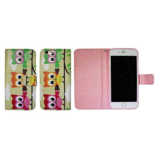 Apple iPhone 6Plus/6SPlus - Preklopna torbica (WLGP) - Owls