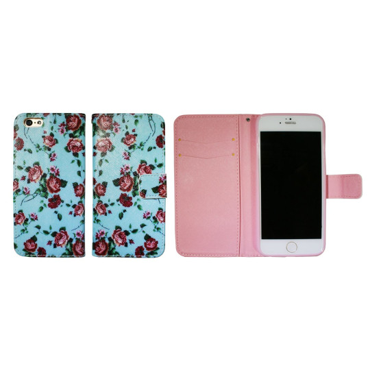 Apple iPhone 6Plus/6SPlus - Preklopna torbica (WLGP) - Blue flowers