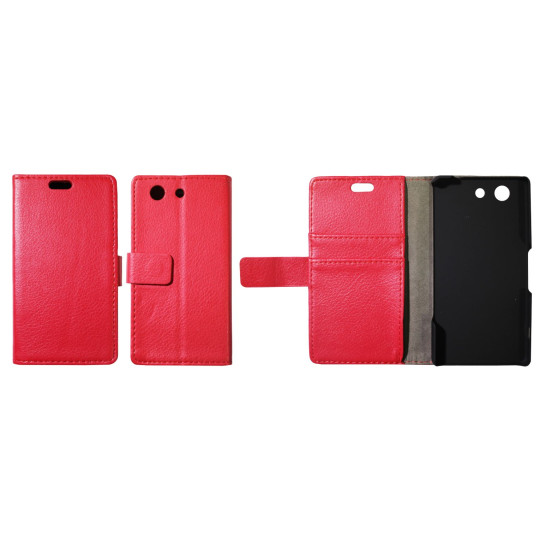 Sony Xperia Z3 Compact/Mini - Preklopna torbica (WL) - rdeča