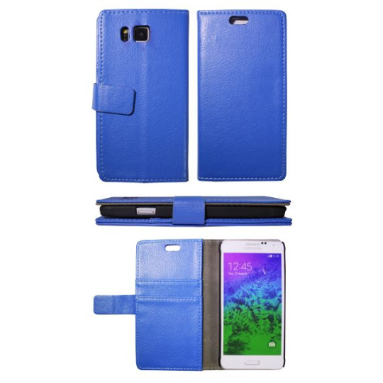 Samsung Galaxy Alpha - Preklopna torbica (WL) - modra