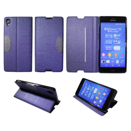 Sony Xperia Z3 - Preklopna torbica (47G) - modra