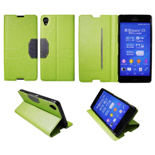 Sony Xperia Z3 - Preklopna torbica (47G) - zelena