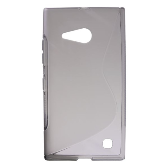 Nokia Lumia 735/730 - Gumiran ovitek (TPU) - sivo-prosojen SLine