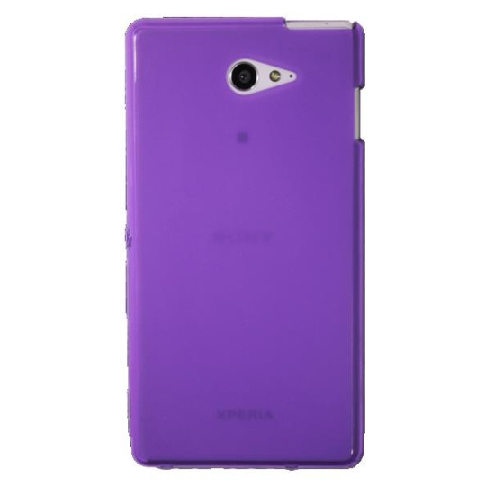 Sony Xperia M2 Aqua - Gumiran ovitek (TPU) - vijolično-prosojen mat