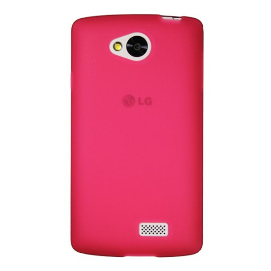 LG F60 - Gumiran ovitek (TPU) - roza-prosojen mat