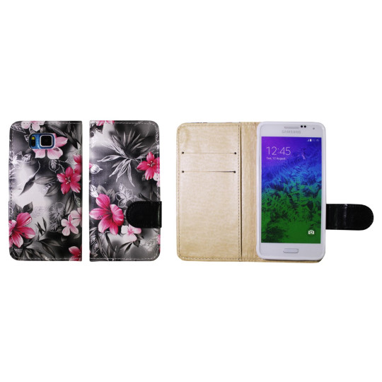 Samsung Galaxy Alpha - Preklopna torbica (64) - črna