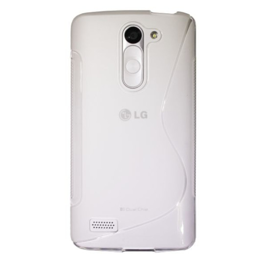 LG L Bello - Gumiran ovitek (TPU) - belo-prosojen SLine