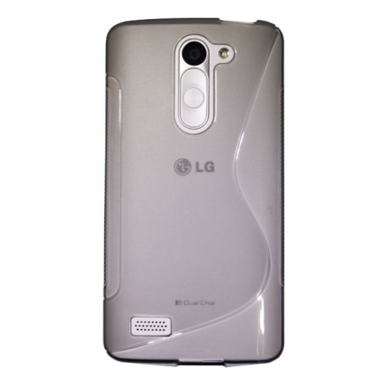 LG L Bello - Gumiran ovitek (TPU) - sivo-prosojen SLine