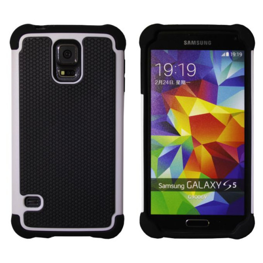 Samsung Galaxy S5/S5 Neo - Gumiran ovitek (25) - bel