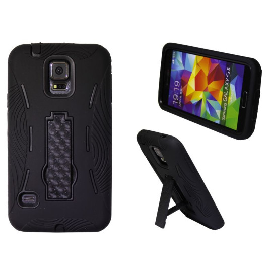 Samsung Galaxy S5/S5 Neo - Gumiran ovitek (26) - črn