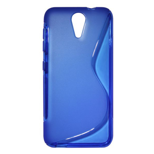 HTC Desire 620 - Gumiran ovitek (TPU) - modro-prosojen SLine