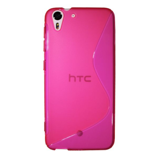 HTC Desire Eye - Gumiran ovitek (TPU) - roza-prosojen SLine