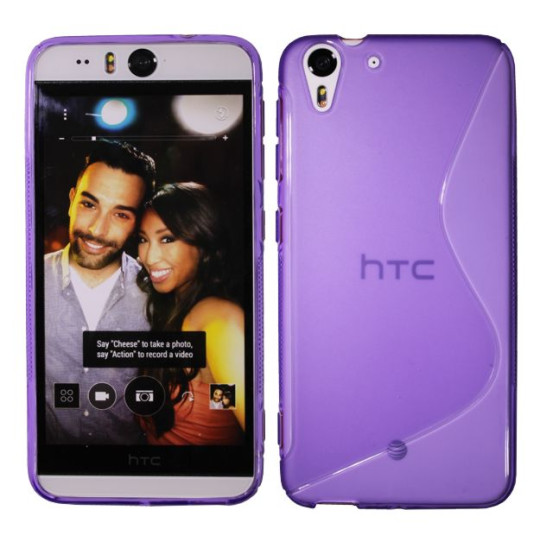 HTC Desire Eye - Gumiran ovitek (TPU) - vijolično-prosojen SLine
