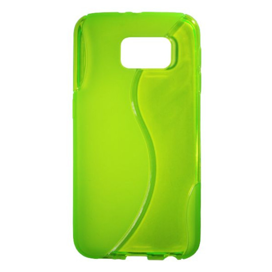 Samsung Galaxy S6 - Gumiran ovitek (TPU) - zeleno-prosojen SLine