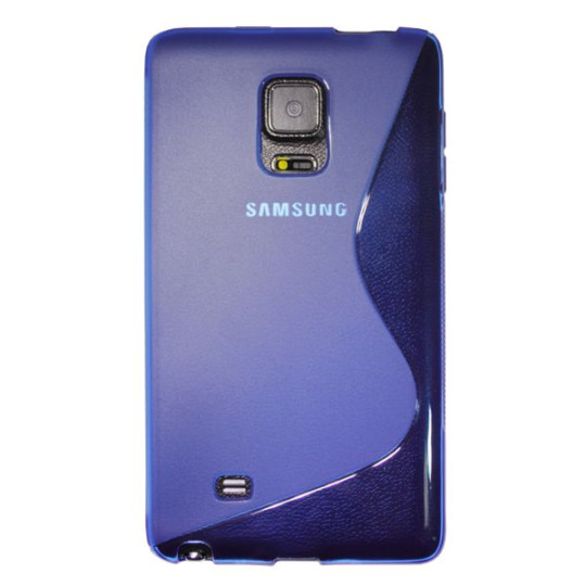 Samsung Galaxy Note Edge - Gumiran ovitek (TPU) - modro-prosojen SLine