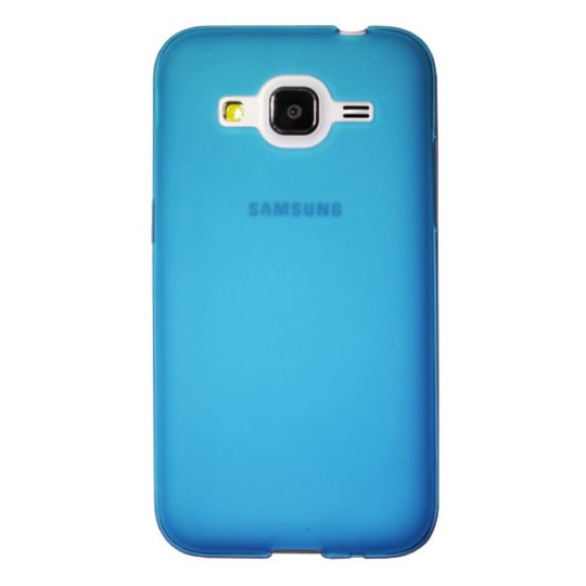 Samsung Galaxy Core Prime - Gumiran ovitek (TPU) - modro-prosojen mat