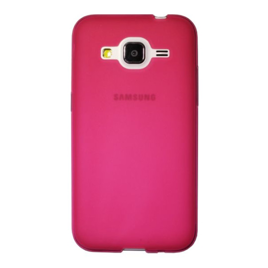 Samsung Galaxy Core Prime - Gumiran ovitek (TPU) - roza-prosojen mat