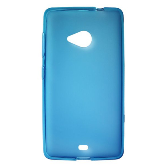 Microsoft Lumia 535 - Gumiran ovitek (TPU) - modro-prosojen mat