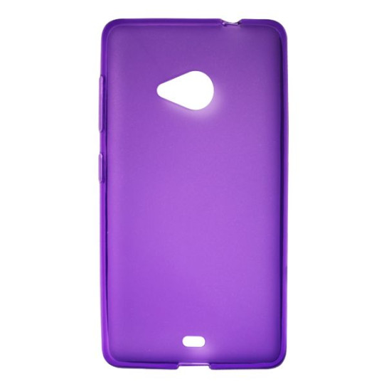 Microsoft Lumia 535 - Gumiran ovitek (TPU) - vijolično-prosojen mat