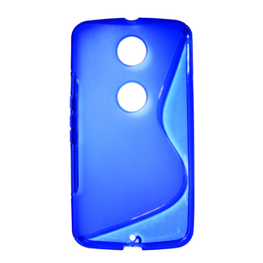 Motorola Nexus 6 - Gumiran ovitek (TPU) - modro-prosojen SLine