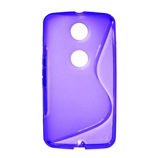 Motorola Nexus 6 - Gumiran ovitek (TPU) - vijolično-prosojen SLine