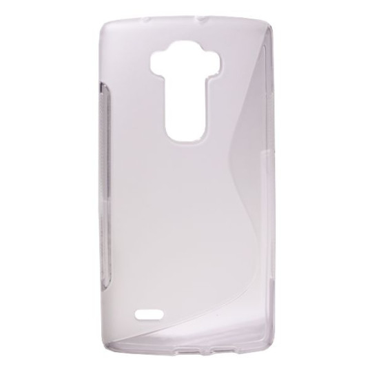 LG G Flex 2 - Gumiran ovitek (TPU) - belo-prosojen SLine