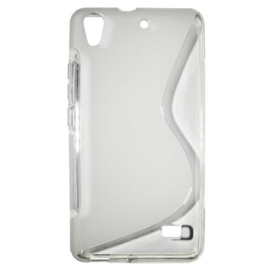Huawei Ascend G620 - Gumiran ovitek (TPU) - belo-prosojen SLine