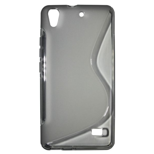 Huawei Ascend G620 - Gumiran ovitek (TPU) - sivo-prosojen SLine