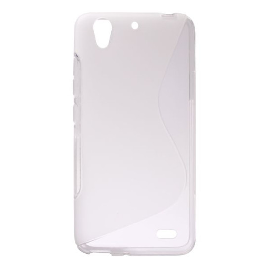 Huawei Ascend G630 - Gumiran ovitek (TPU) - belo-prosojen SLine