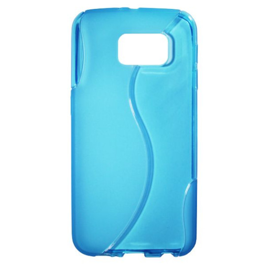 Samsung Galaxy S6 - Gumiran ovitek (TPU) - modro-prosojen SLine