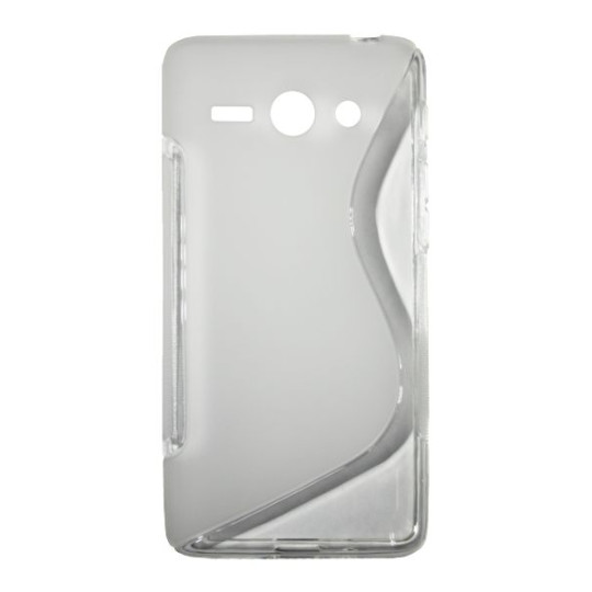 Huawei Ascend Y530 - Gumiran ovitek (TPU) - belo-prosojen SLine