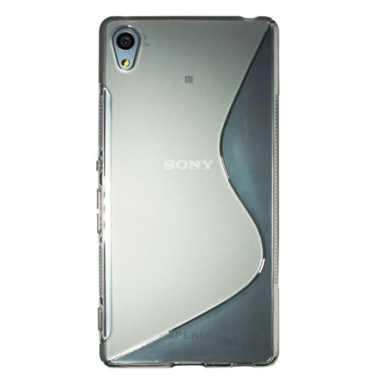 Sony Xperia Z3+ - Gumiran ovitek (TPU) - sivo-prosojen SLine