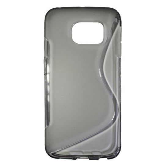 Samsung Galaxy S6 Edge - Gumiran ovitek (TPU) - sivo-prosojen SLine