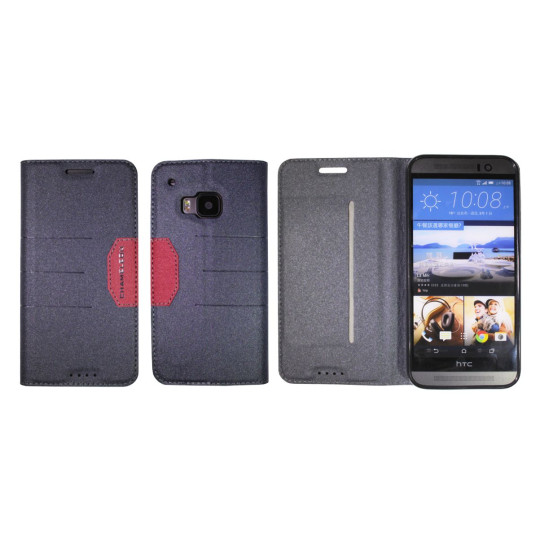 HTC One M9 - Preklopna torbica (47G) - črna