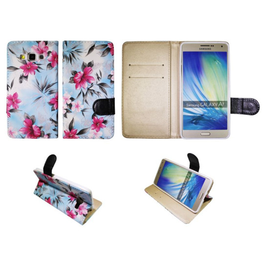 Samsung Galaxy A7 - Preklopna torbica (64) - modra