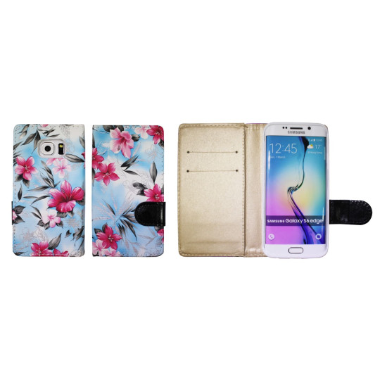 Samsung Galaxy S6 Edge - Preklopna torbica (64) - modra