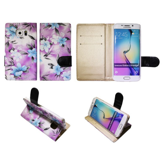 Samsung Galaxy S6 Edge - Preklopna torbica (64) - vijolična