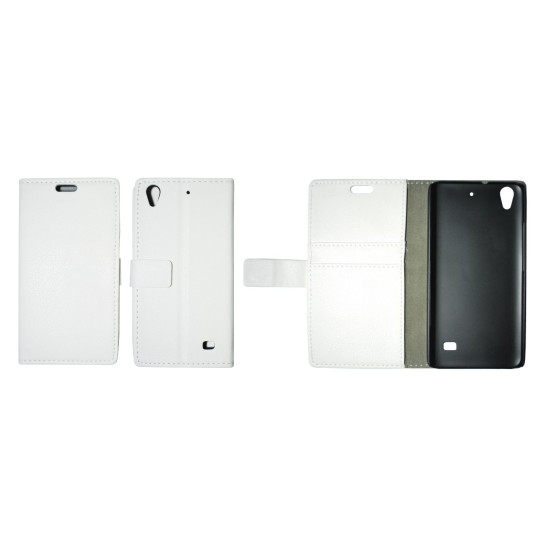 Huawei Ascend G620s - Preklopna torbica (WL) - bela