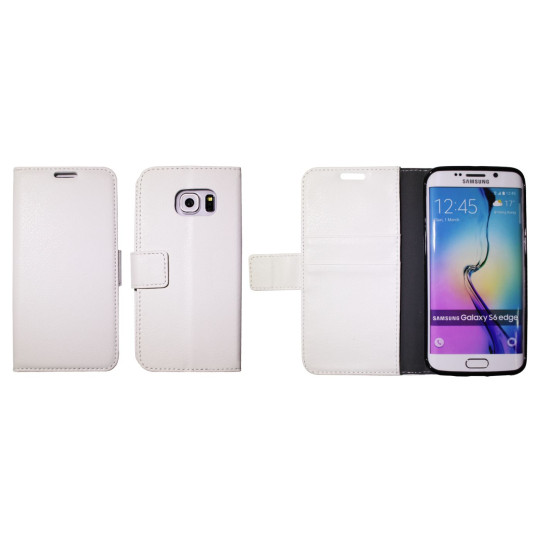 Samsung Galaxy S6 Edge - Preklopna torbica (WLG) - bela