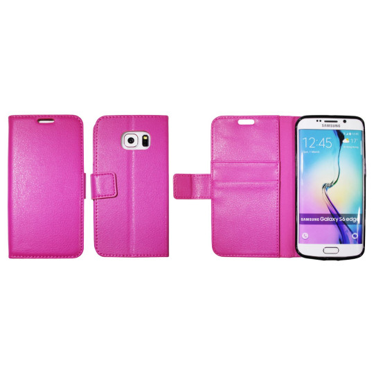 Samsung Galaxy S6 Edge - Preklopna torbica (WLG) - roza