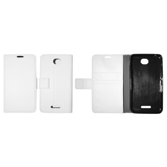Sony Xperia E4 - Preklopna torbica (WLG) - bela