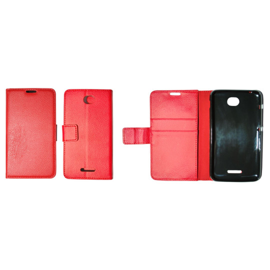 Sony Xperia E4 - Preklopna torbica (WLG) - rdeča