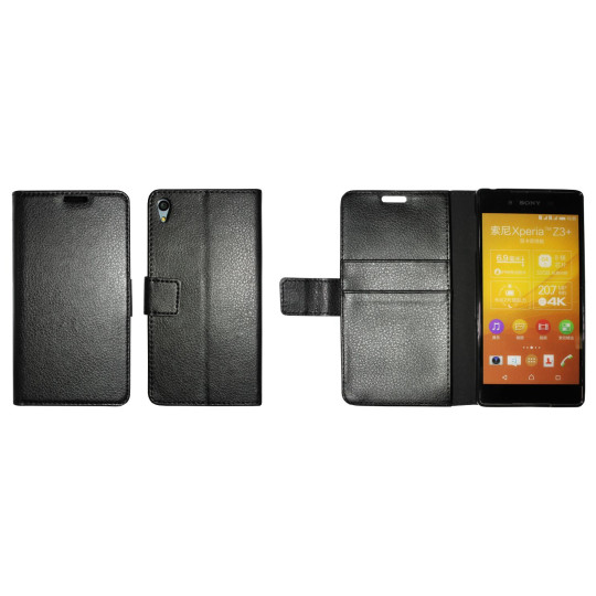 Sony Xperia Z3+ - Preklopna torbica (WLG) - črna